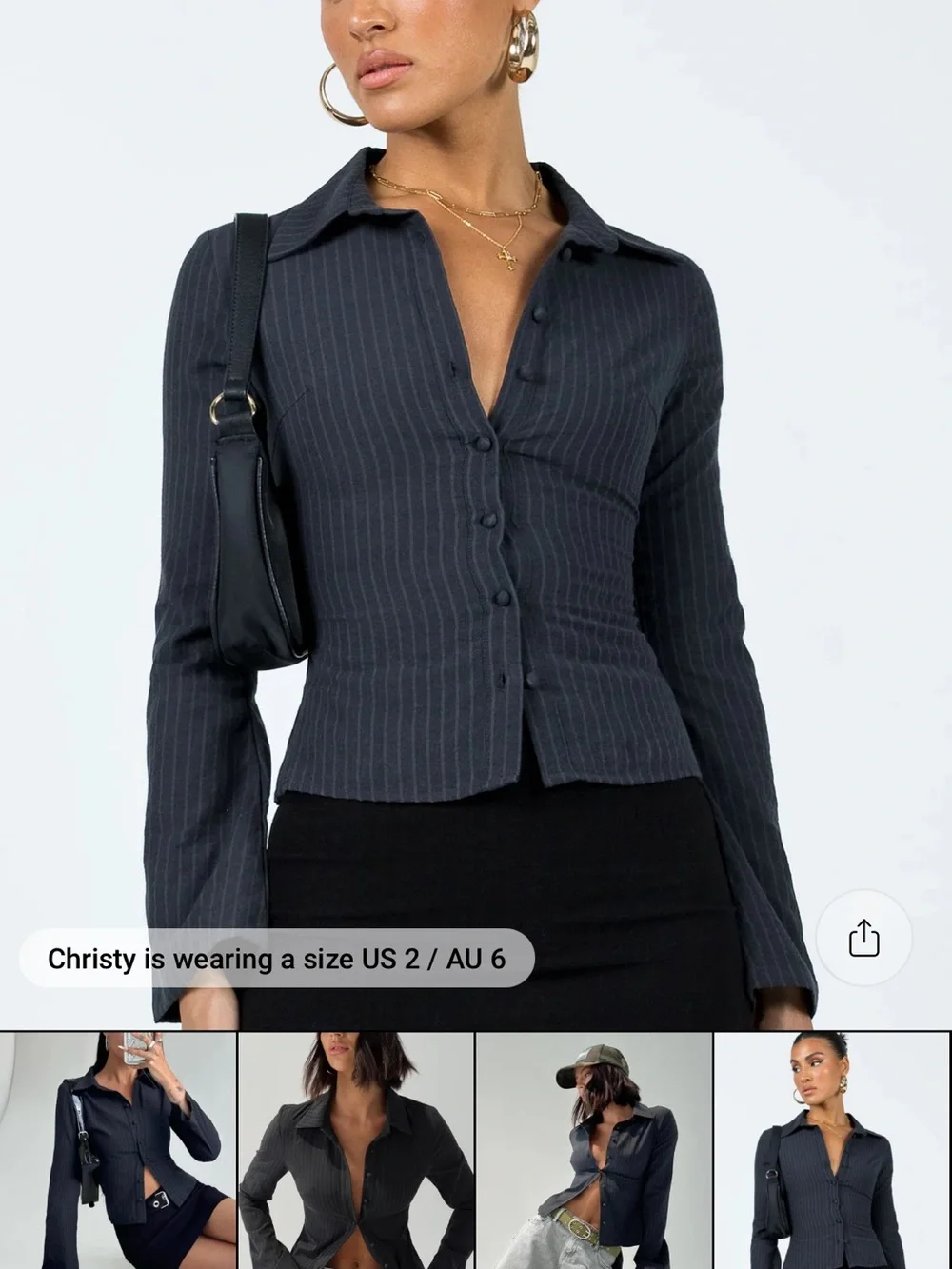 Anni Pinstripe Shirt - Picture 1 of 5